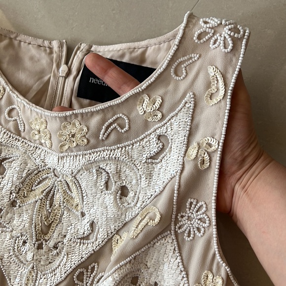 Needle&Tread Dress Size 2 Embellished Chiffon - Picture 8 of 17